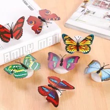 Бабочка Наклейка s светящийся светодиодный стикер светящиеся наклейки для дома детская комната украшения подарки игрушки игры на батарейках