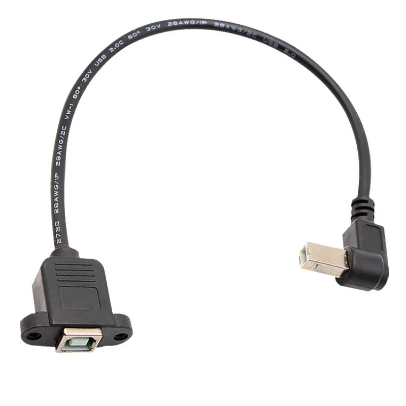 USB B Мужской и женский кабель для печати принтера сканер удлинитель Панель Крепление Удлинительный кабель