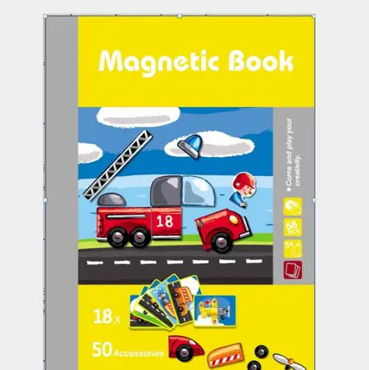 Детские Магнитные Головоломки Magnetibook Crazy Face принцесса головоломка Рождественский подарок развивающие игрушки для детей Монтессори головоломки игрушки - Цвет: cars