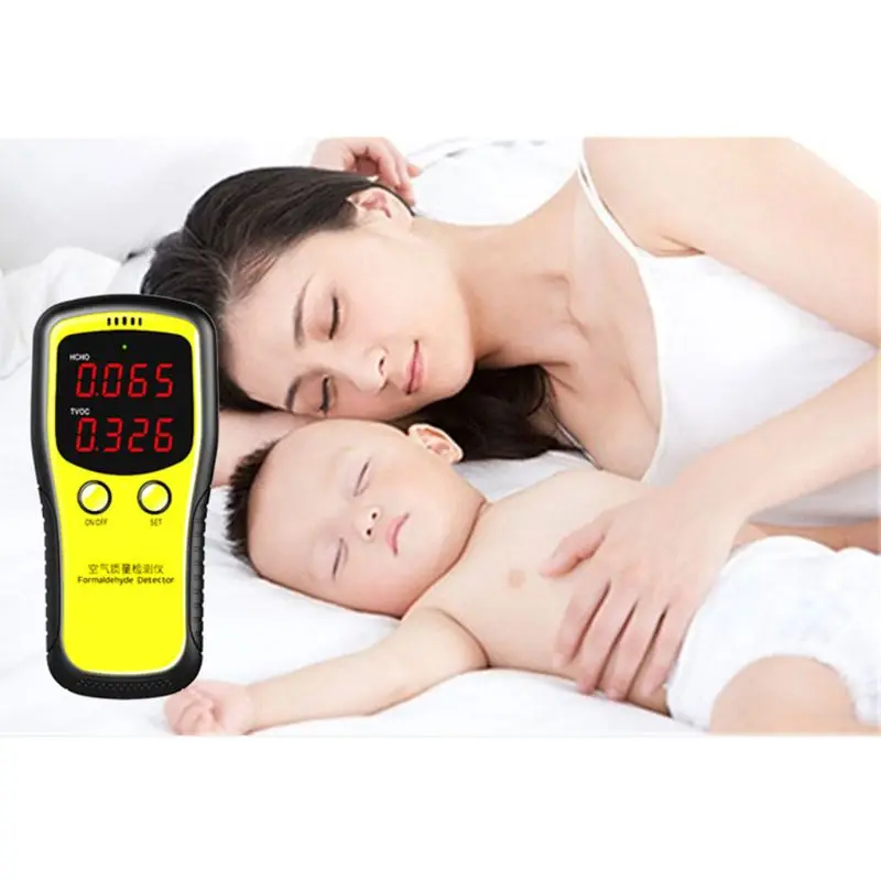 

Portable LCD Digital Dioxide Meter CO2 Monitor PM2.5 Indoor Air Quality Formaldehyde Detector