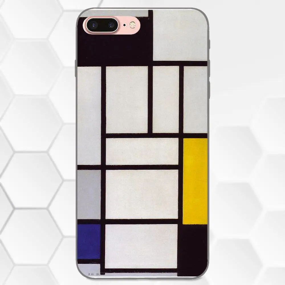 Мягкий резиновый чехол для телефона из ТПУ с абстрактным рисунком Piet Mondrian Huawei Honor