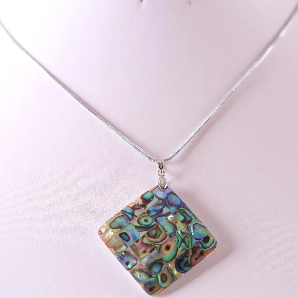 Fashion Jewelry Natural Bead Blue New Zealand Abalone Shell Necklace