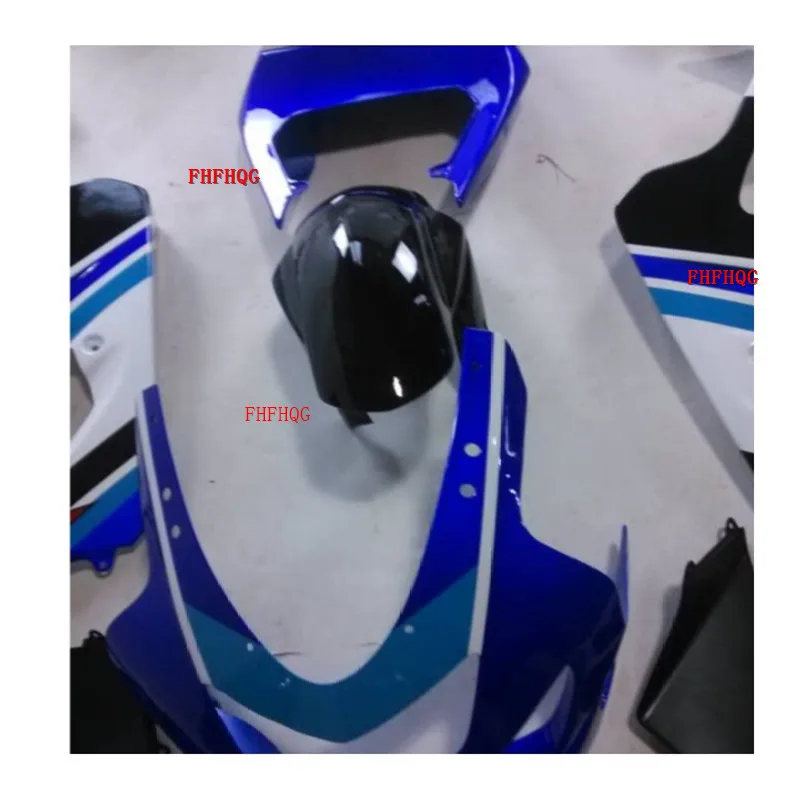Горячая Распродажа, черный обтекатель для SUZUKI GSXR 600 750 04 05 белый/синий GSX-R750 2004 2005 k4 GSXR600 обтекатель(литье под давлением