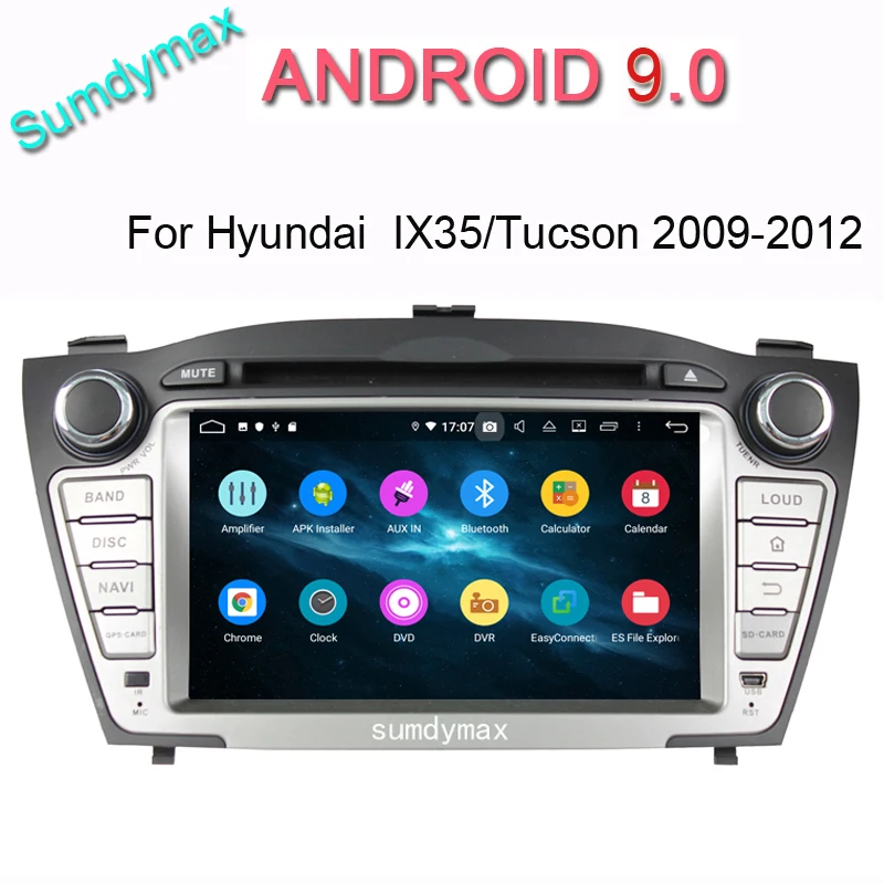 Discount Octa core 4G RAM 64G ROM android 9.0 car dvd multimedia player for Hyundai IX35 Tucson 2009-2012 car radio headunit wifi gps 0