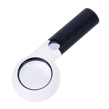 

Handheld 9 LED Magnifier 20X Illuminated Magnifier For Reading Optical Glasses Lens Magniying Glass Jewelry