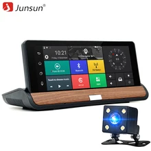 Junsun 3G 7 inch Car DVR GPS Navigation Android 5.0 Bluetooth wifi Automobile with Rear view camera Navigators sat nav Free maps