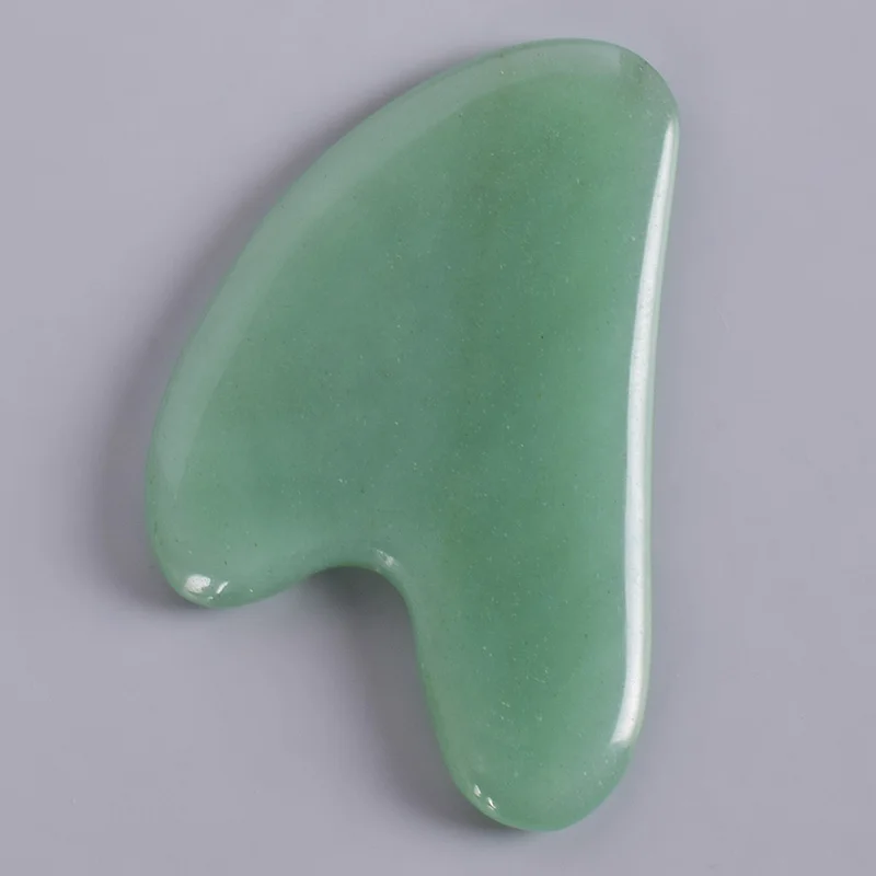 

China Traditional Massage Jade Gua Sha Tool Health Care Natural Aventurine Stone SPA Acupuncture Scraping Body Face Healing