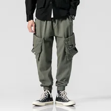 Повседневные военные свободные брюки-карго мешковатые стиль сафари хип-хоп брюки длинные карманы джоггеры брюки уличная