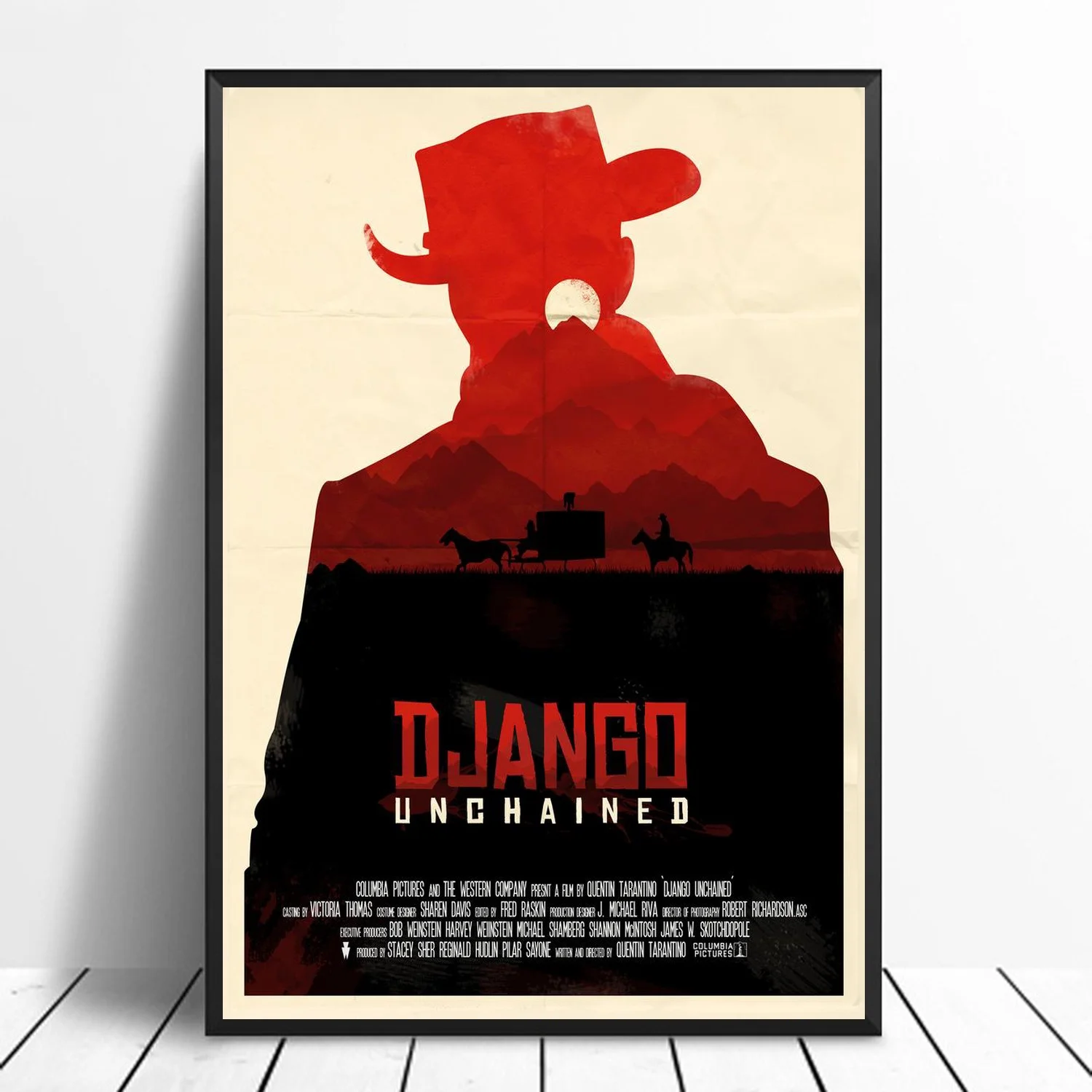 Художественный чехол Django a Quentin Tarantino с развязанными цепями кинопостер Холщовый