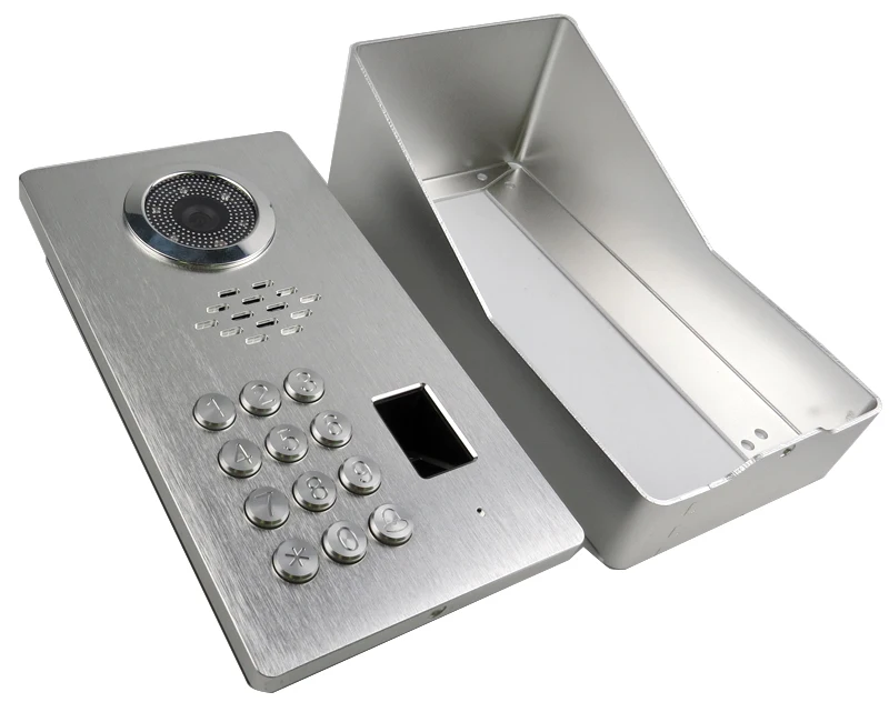 Бесплатная доставка клавиатура отпечатков пальцев 7 "сенсорный ключ монитор видео домофон система + Водонепроницаемый дверной фотоаппарат