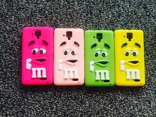 AIPUWEI For Lenovo A536 CASE Cover 3D Silicon Chocolate Candy Rainbow Beans Soft Phone Back Case Cover for Lenovo A 536 bag capa