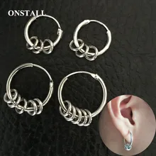 Женские круглые медные серьги с несколькими кольцами, изысканные маленькие серьги Harajuku campus для мужчин и женщин, маленькие серьги для девушек