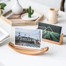 Японский стиль 6 дюймов деревянная фоторамка для творчества скандинавские Ins детские деревянные рамки для картин украшение стола домашний декор