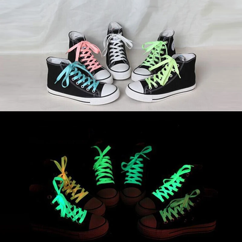 Kids Toys Glow In The Dark Luminous Shoelaces 1pair 120cm Glowing Sport Shoelace Toys for Children Improve Manipulative Ability