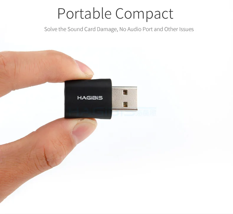 Hagibis USB внешняя звуковая карта конвертер USB к разъему 3,5 мм для наушников аудио адаптер звук, микрофон карта для ПК ноутбук аудио адаптер