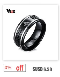 Vnox Винтаж 9 мм масонское кольцо Для мужчин ювелирные изделия черный Нержавеющая сталь с Провода брат подарок