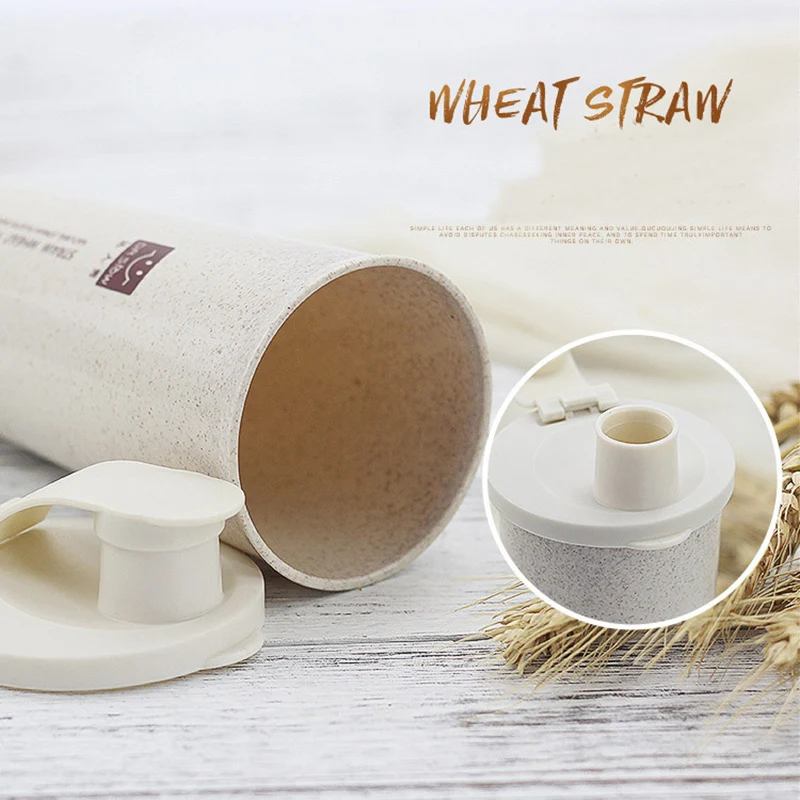 450 مللي مسحوق بروتين شاكر زجاجة المياه القمح القش BPA الحرة خلاط الرياضية اللياقة البدنية البروتين شاكر الحليب يهز زجاجة