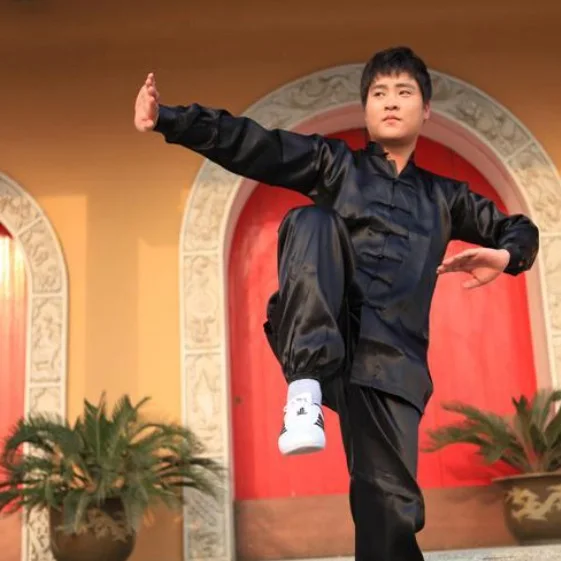 Китайский костюм кунг фу тай чи униформа для боевого искусства топ + штаны набор