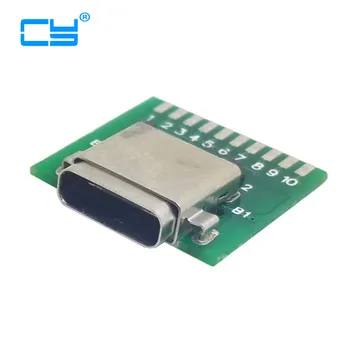 

5pcs/lot DIY 24pin USB 3.1 Type C Female Socket Connector SMT type with PC Board