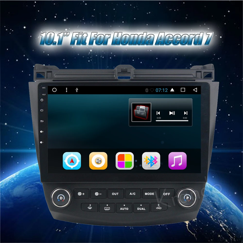 Discount Krando Android 8.1 10.1" car audio player navigation gps for Honda Accord 7 radio multimedia entertainment system WIFI 0