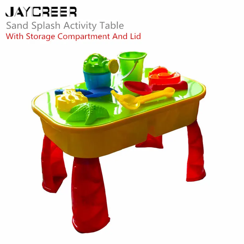 

JayCreer Sand ‘n Splash Activity Table with Storage Compartment And Lid