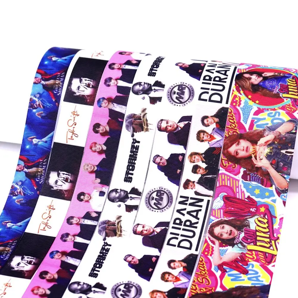 

Free shipping 50 yard per size cartoon ribbon printed grosgrain ribbon 30695