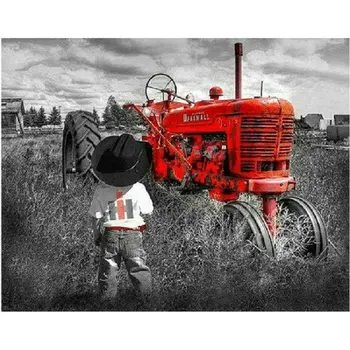 

DIY square Diamond Painting Tractor head Cross Stitch Kits Diamond Mosaic crystal Diamond Embroidery Patterns Rhinestones