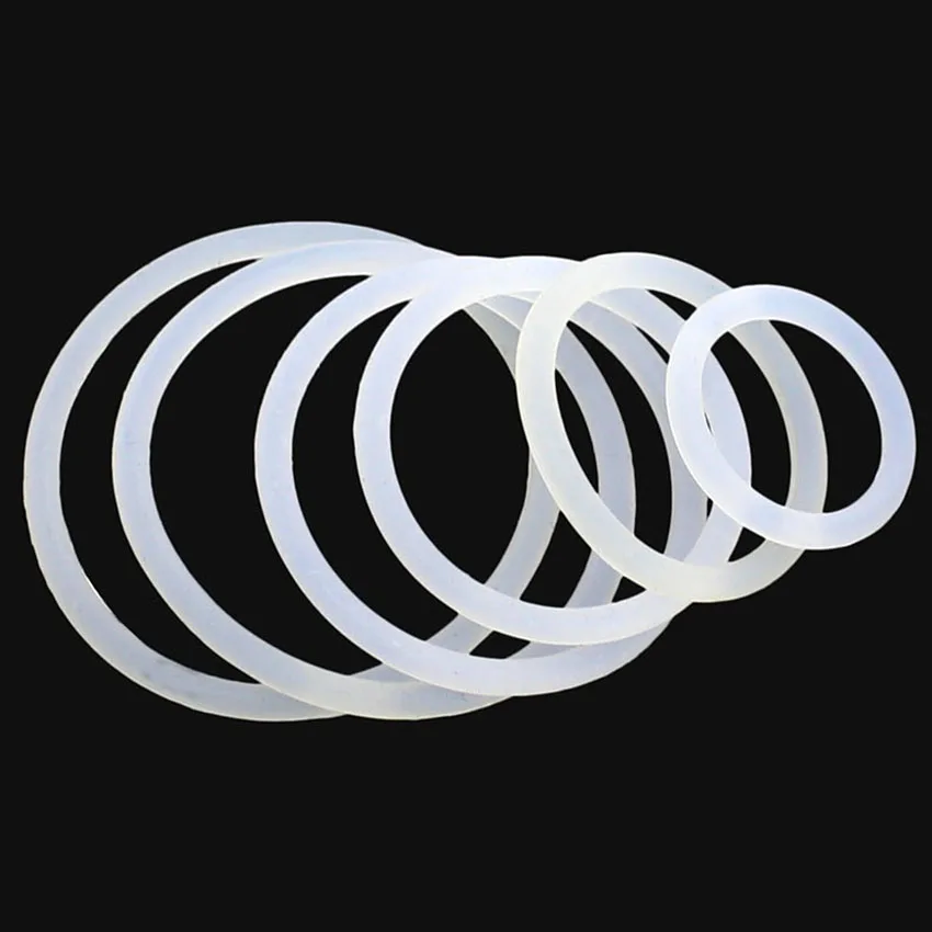 

5/20Pcs M3-M60 White Silicon O-Ring Seals High Temperature Seal Silicone Rubber Sealing Ring