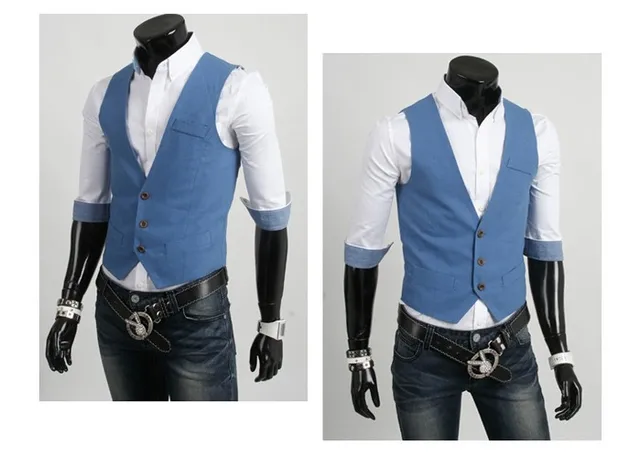 2015 New Arrival! Business Men Suit Vest Slim Dress Vests,Men's Outwear ...