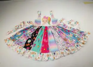 

Lovely little girl fancy prints dress fancy party dresses for little princess