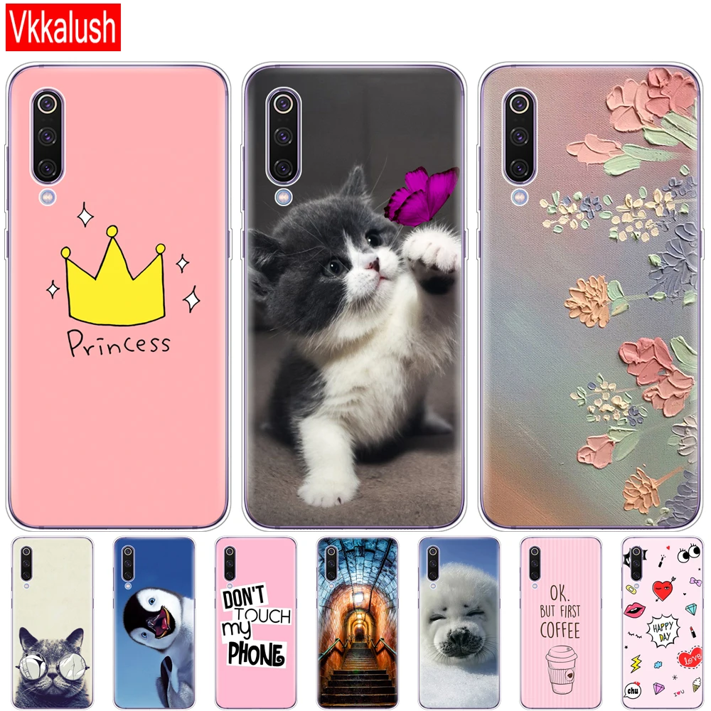 

Case For Xiaomi Mi 9 Case Cover Cartoon Silicon Soft TPU Cover Cor Xiaomi Mi9 Xiaomi 9 SE Case Phone Shell Bumper Etui