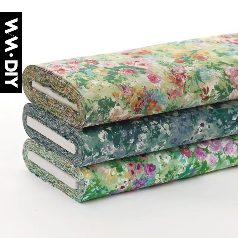 

Monet Impressionist flowers imported from Japan DIY fabric cloth quilt handmade general wheel 50*55