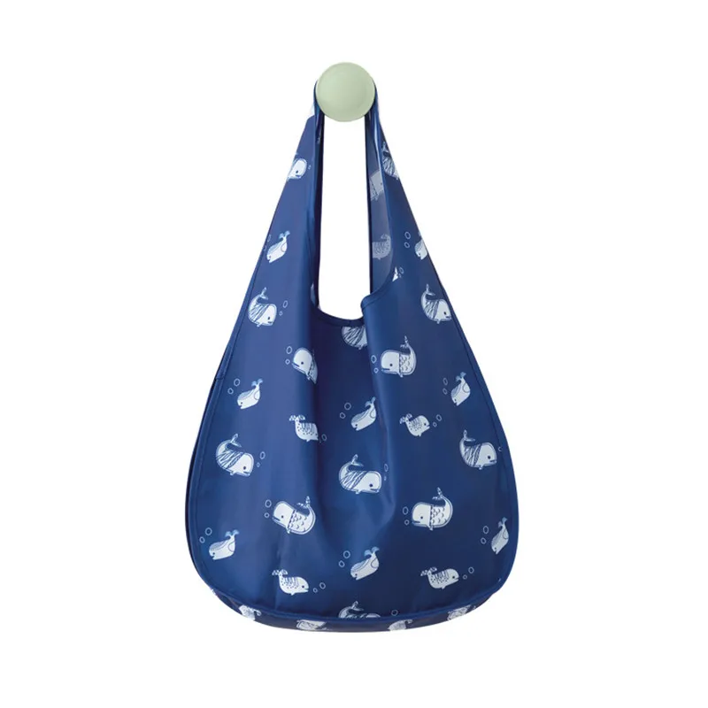 

Portable foldable supermarket shopping bag large capacity waterproof bag to buy vegetables portable women flower grid bags 63*46