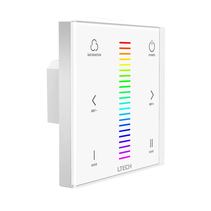 

New Ltech LED rgb Strip Controller AC 100V-240V Wall Mount touch panel Rgb strip Controller 220V 2.4GHz DMX512 Master controller