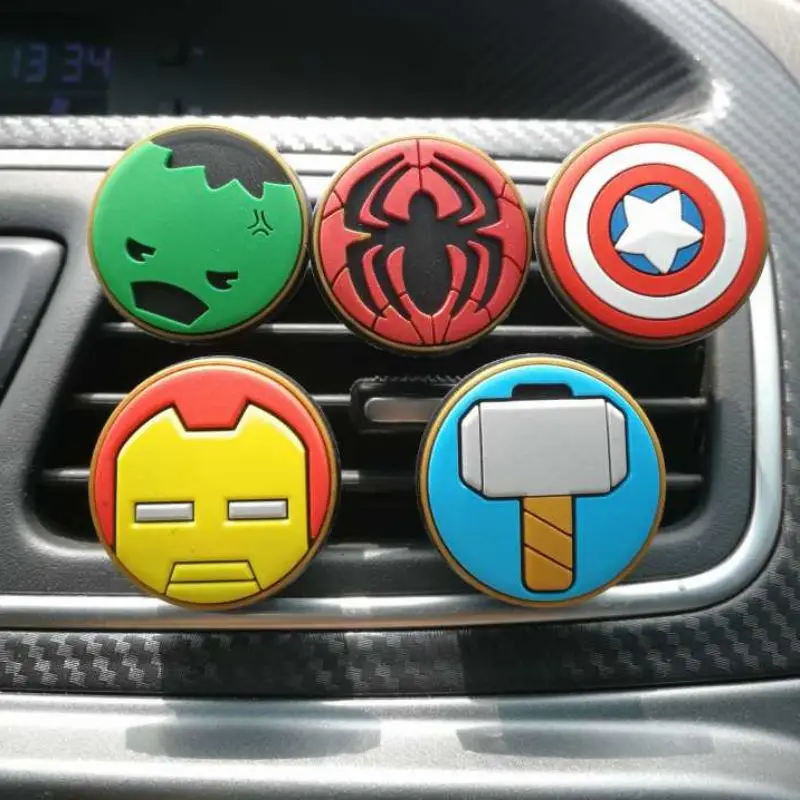 

MR TEA Car Styling Cartoon Air Freshener Avenger Series Perfume For Car Air Condition Vent Smell Toys Accrssories For Marvel