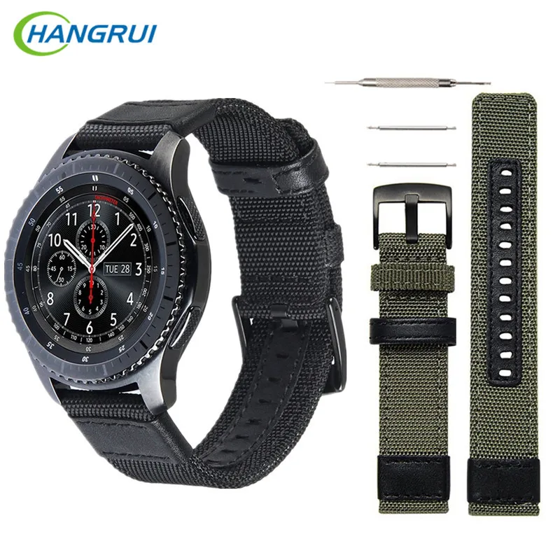 

HANGRUI 22MM Nylon Watch Band For Xiaomi Huami Amazfit Stratos 2 2S Replace Strap for Samsung Gear S3 wrist strap for Ticwatch 1