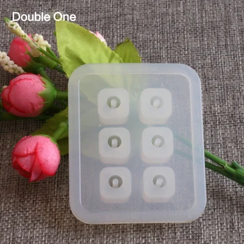 

Rectangle Shape 6 Round Space Silicone Resin Mold Jewelry Making DIY Craft Handmade White Six-block Box 1 pc 9mm