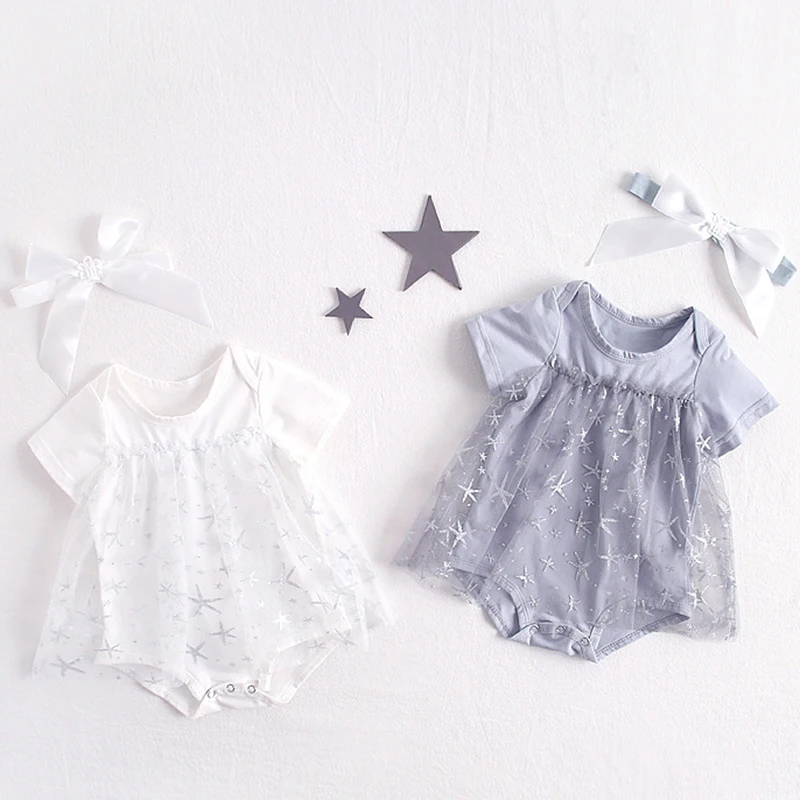 

New Baby One-pieces Suits Bodysuit +Hat 2-Piece Lovely Baby Girs Summer Romper Infant Girl Solid Rompers Princess Baby Clothes