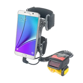 

WT1000-HP wearable laser bluetooth finger 1D ring barcode scanner with mobile armband power supply for phone