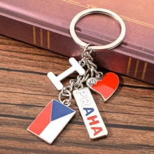 Vicney Czech Key Chain I Love Prague Keychain Zinc Alloy Key Ring For Key Prague Travel Souvenir Gift For Best Friend prague pocket map