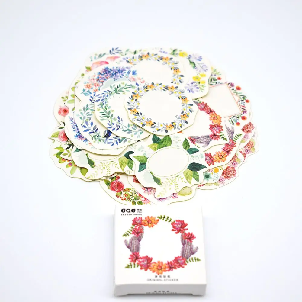 

45 Pcs/lot Mini Wreath Paper Sticker Decoration DIY Ablum Diary Scrapbooking Label Sticker Kawaii Stationery