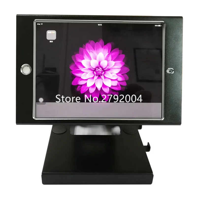 Plana de Liga de Alumínio Giratória do Hotel Ipad contra Anti-roubo Bracke para Ipad Parede Graus Recepção Ordem Suporte 360 4 High Quality Segurança e Proteção