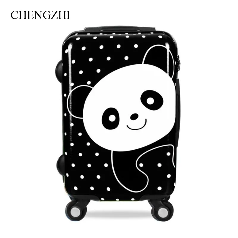 Модный женский мультяшный чемодан CHENGZHI на колесиках 20/24 дюйма|Чемодан колесиках|