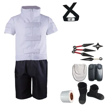 

Naruto Hyuga Neji Hallowmas Party Cosplay Costume V1 Mens Ninja Cloth Full Set For Adult