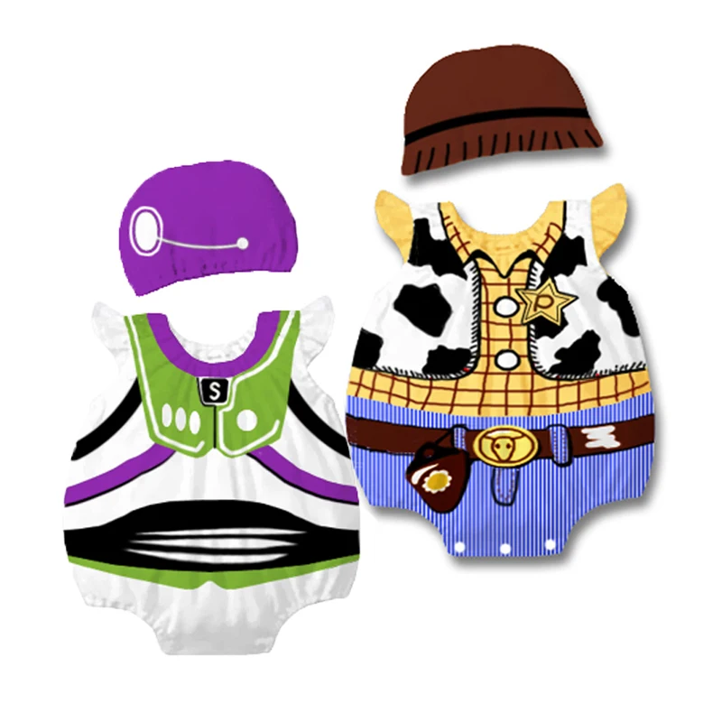Toy Story 4 Buzz Lightyear cosplay Babysuit Деревянный костюм Одежда для маленьких девочек