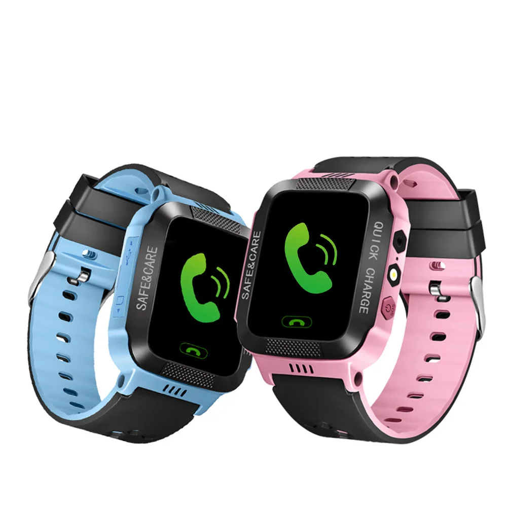 

Fashion Smart Watch Kids Wristwatch Touch Screen LBS Locator Tracker Anti-Lost SOS Call 30W Pixel Take Photo With Light