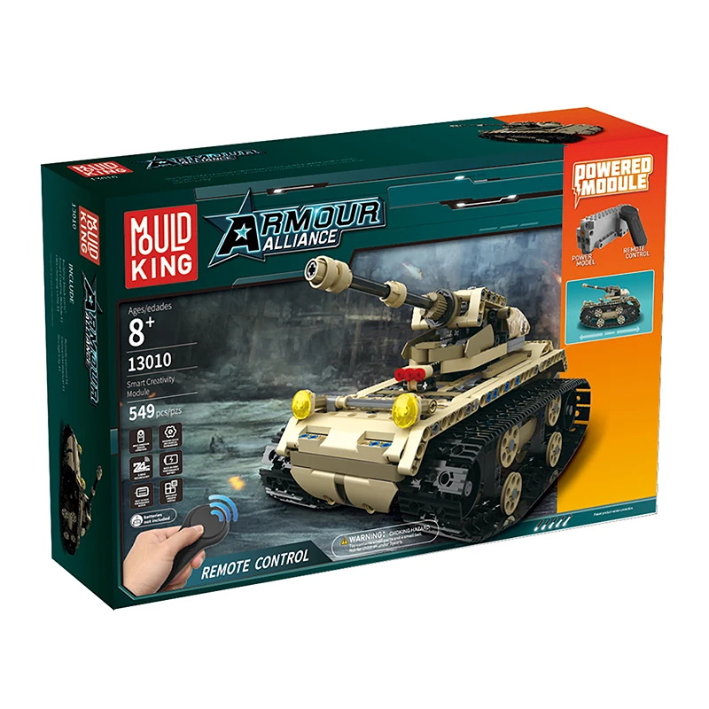 Remote Control Smart Tank Car Children's Educational DIY Building Blocks Toy Combination for Children's Gifts