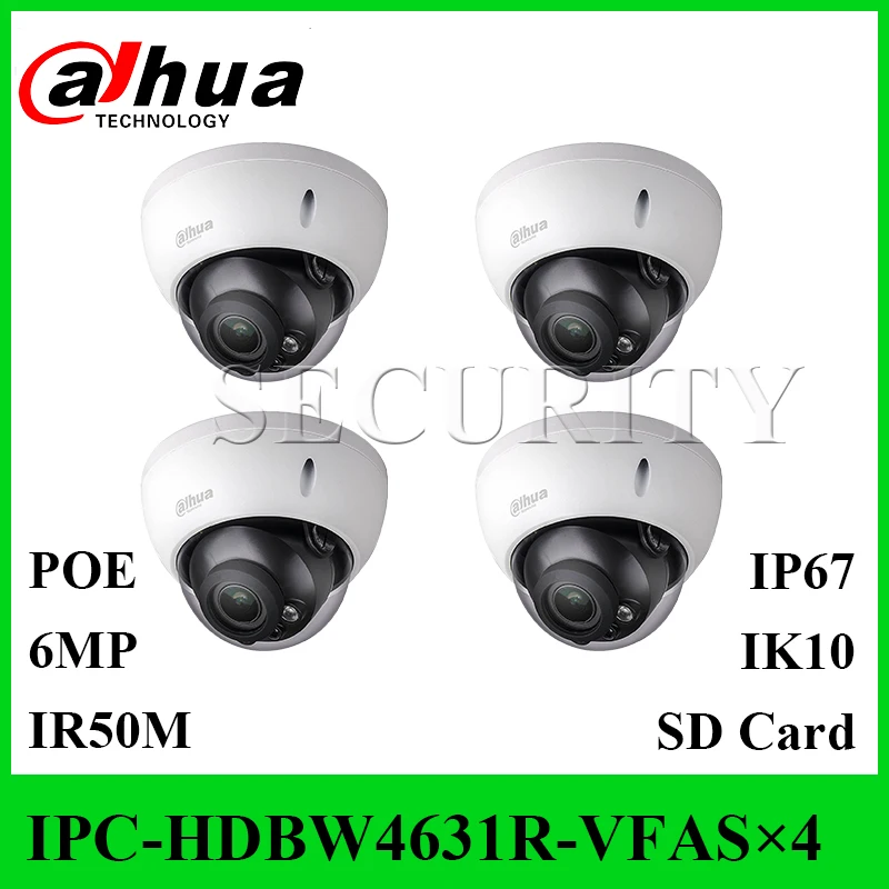 

4Pcs/Lot Dahua IPC-HDBW4631R-VFAS IP POE IR Camera IK10 IP67 Varifocal Manual Zoom Lens SD Card Audio Alarm DHL EXPRESS SHIPPING