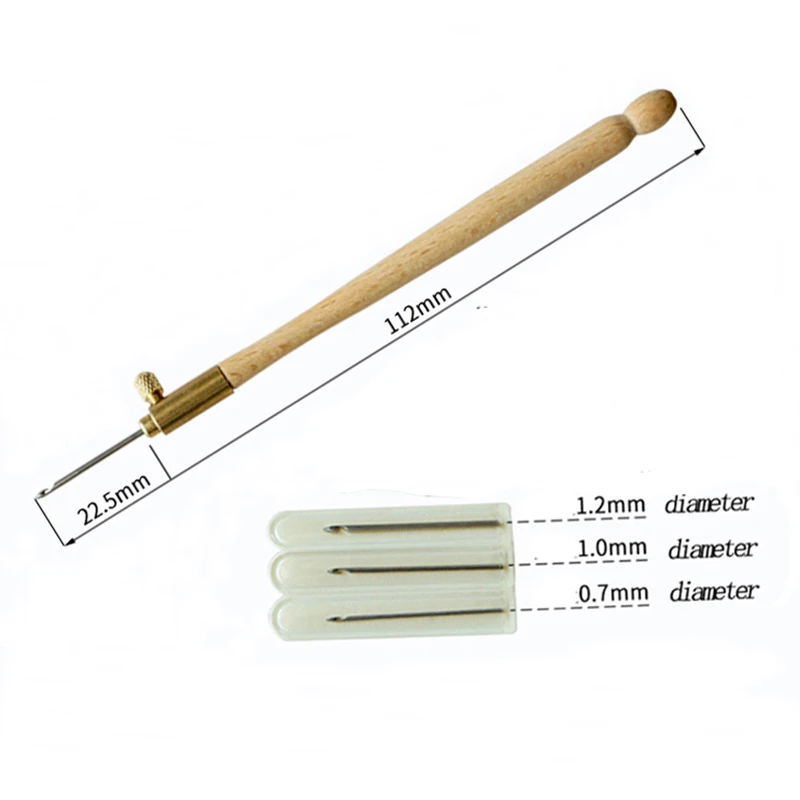 

Wooden Handle Tambour Crochet Hook with 3 Needles French Crochet Embroidery Beading Hoop Sewing Tool Set DIY Craft