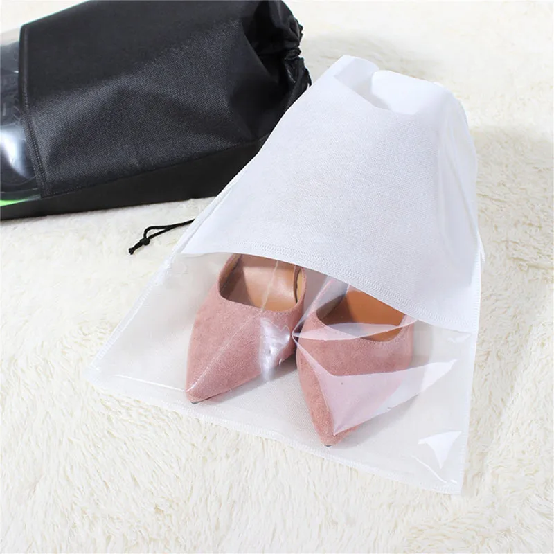 

Drawstring Women Men Travel Cosmetic Cloth Bag Non-Woven Fabric Travel Drawstring Cloth Bags Pouch Case Travel Accessories